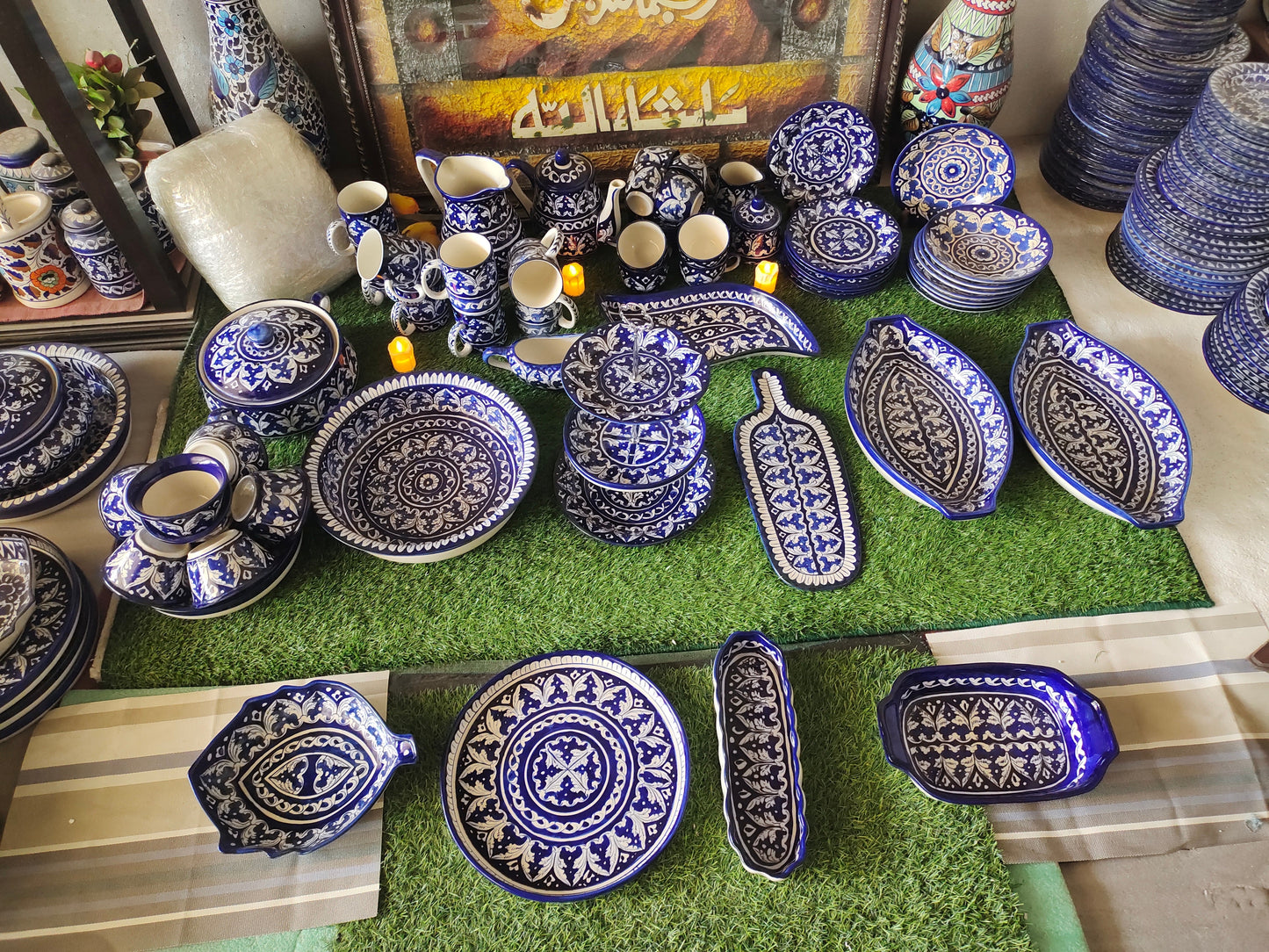 Ceramic Handmade Customized Dinner Set | 8 Men set | 75 Pcs