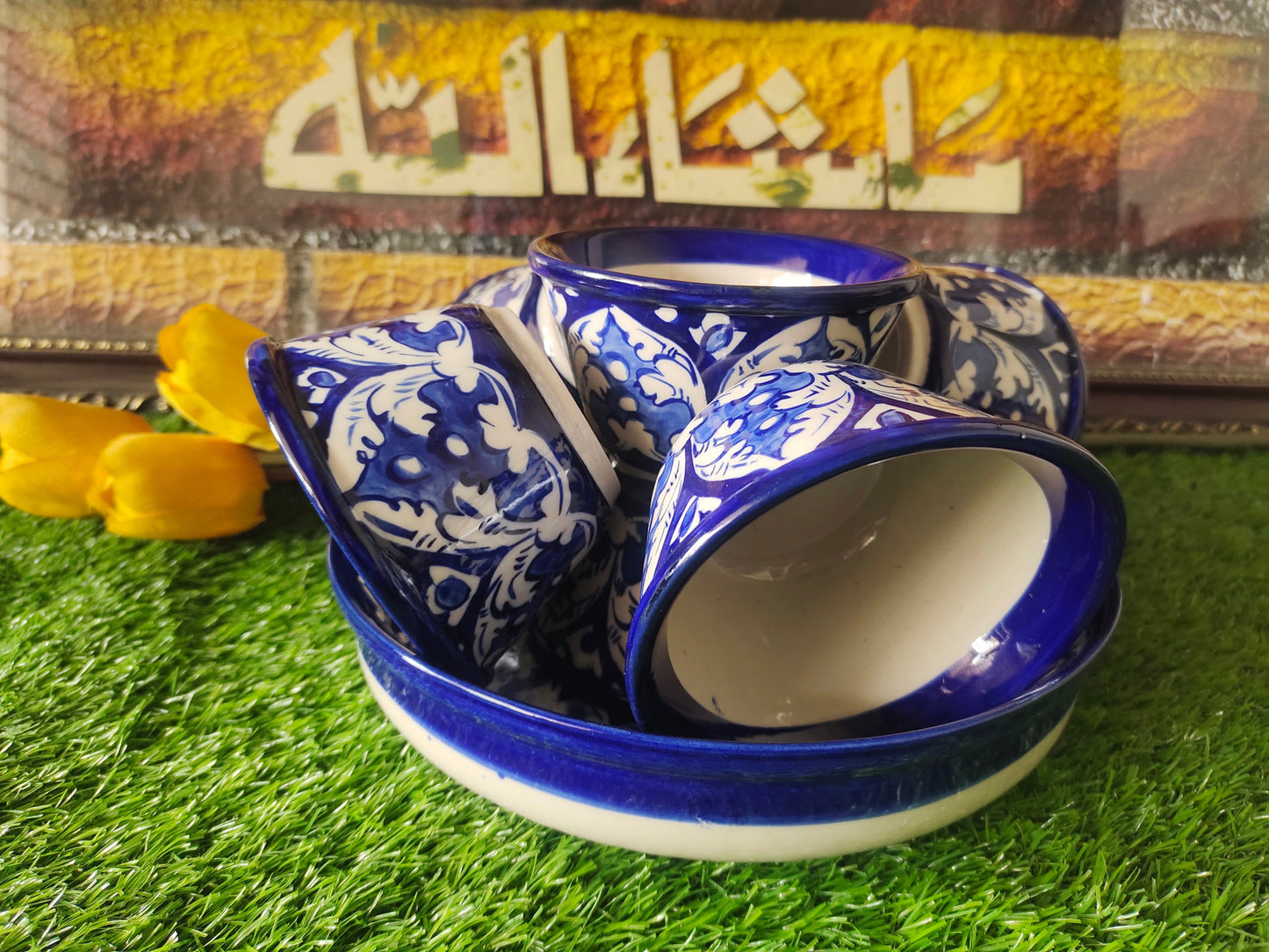 Ceramic Handmade Serving Bowls Set | Dessert Bowls Set | Soup Set | Qty 7 Pcs