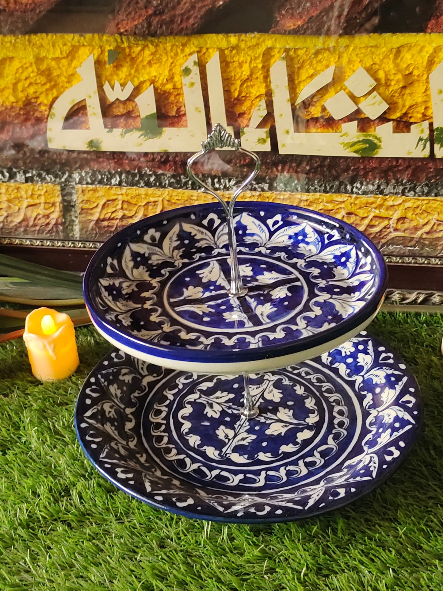 Ceramic Handmade 2 Tires Cake Set