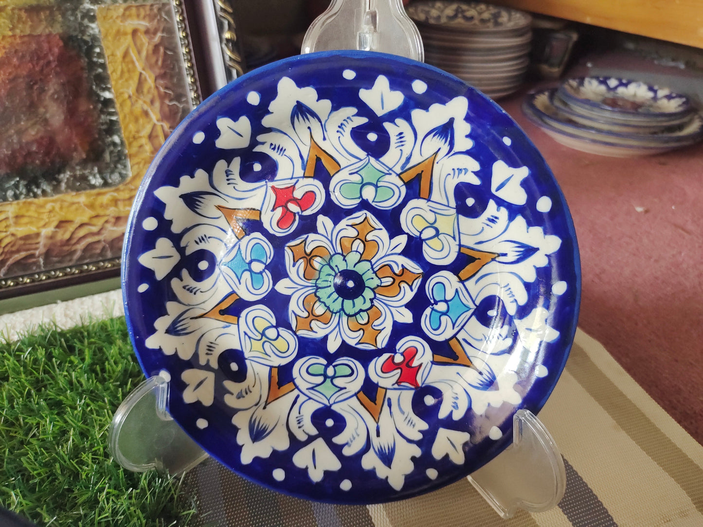 Ceramic Handmade Half Plate TRD MULTI | SIZE 8 INCH