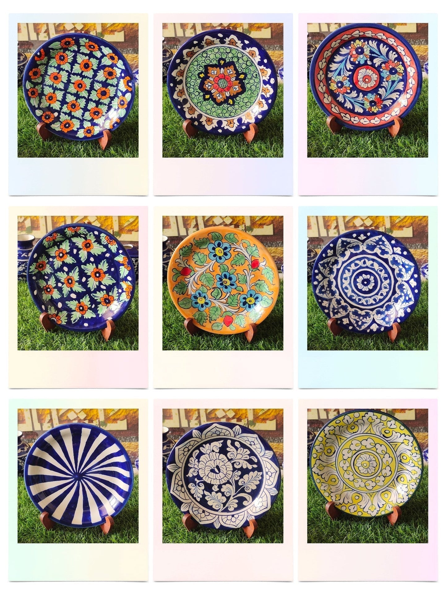 Handmade Ceramic Half Plate (Size 08 inch) | Wall Art | Wall Decor