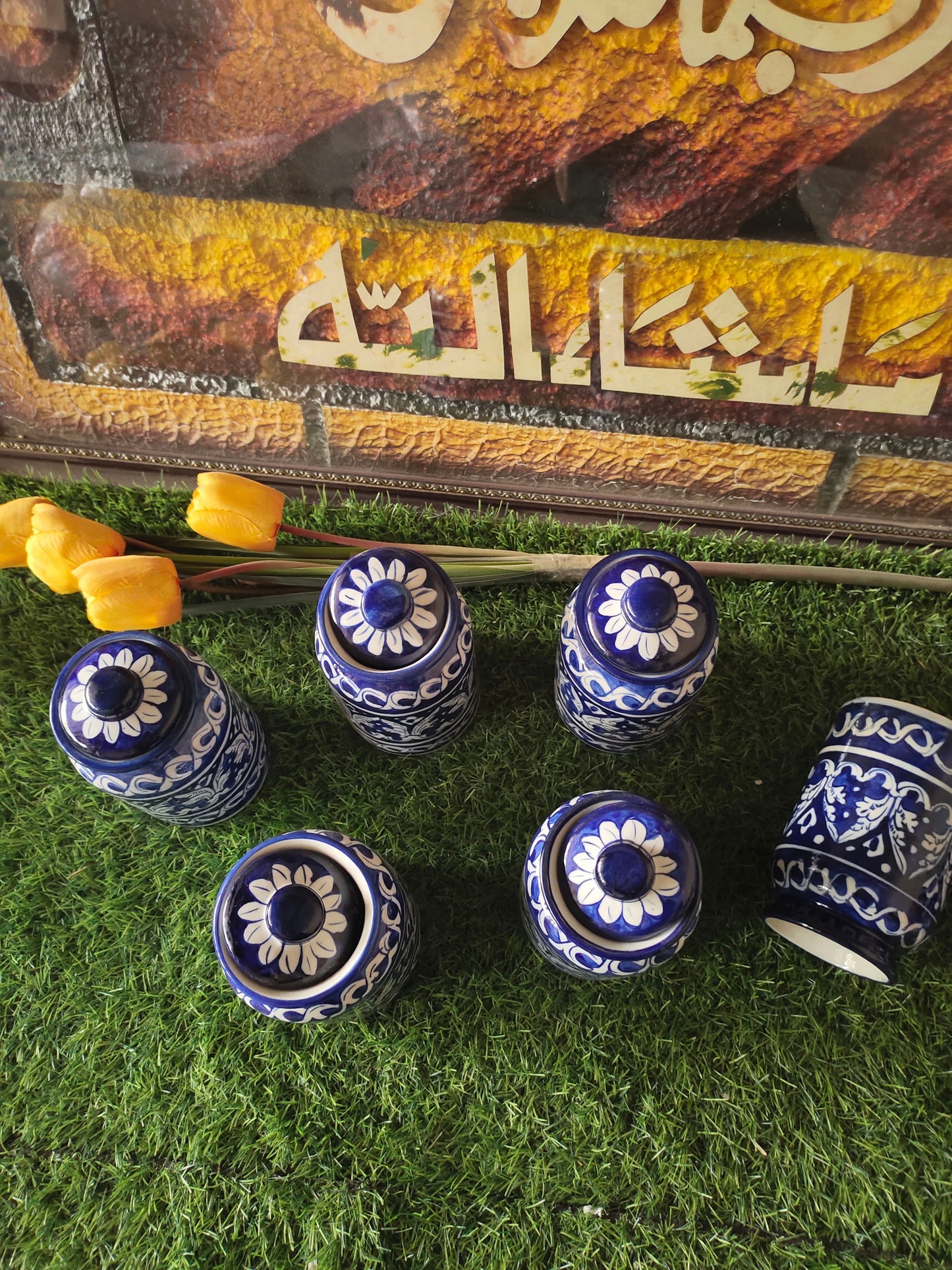 Handmade Cover Jar| Spice Jar | Pickle Jar | Size 6-7 inch approx.