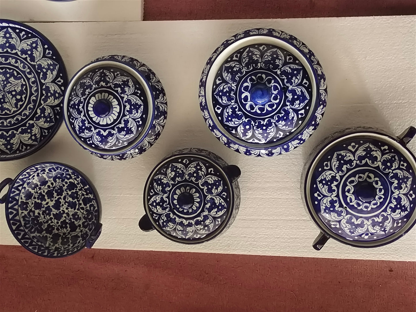 Ceramic Handmade Handies & Pots with Cover - Large Size 8 inch