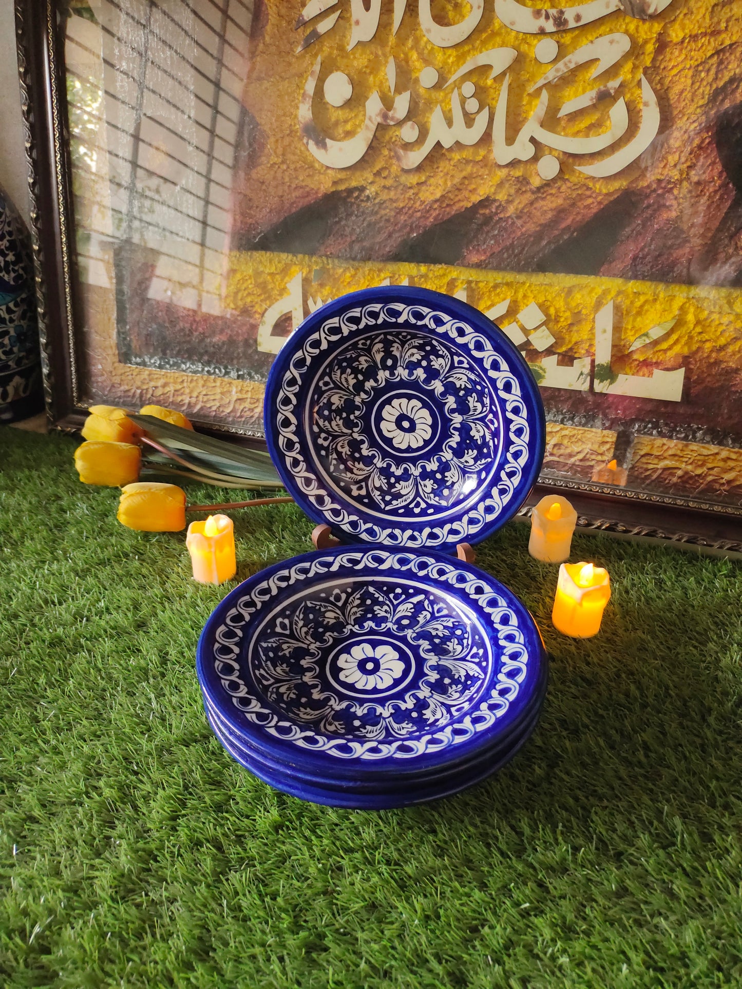 Ceramic Handmade Deep Plates | Size 09 inch | Design Ghauri