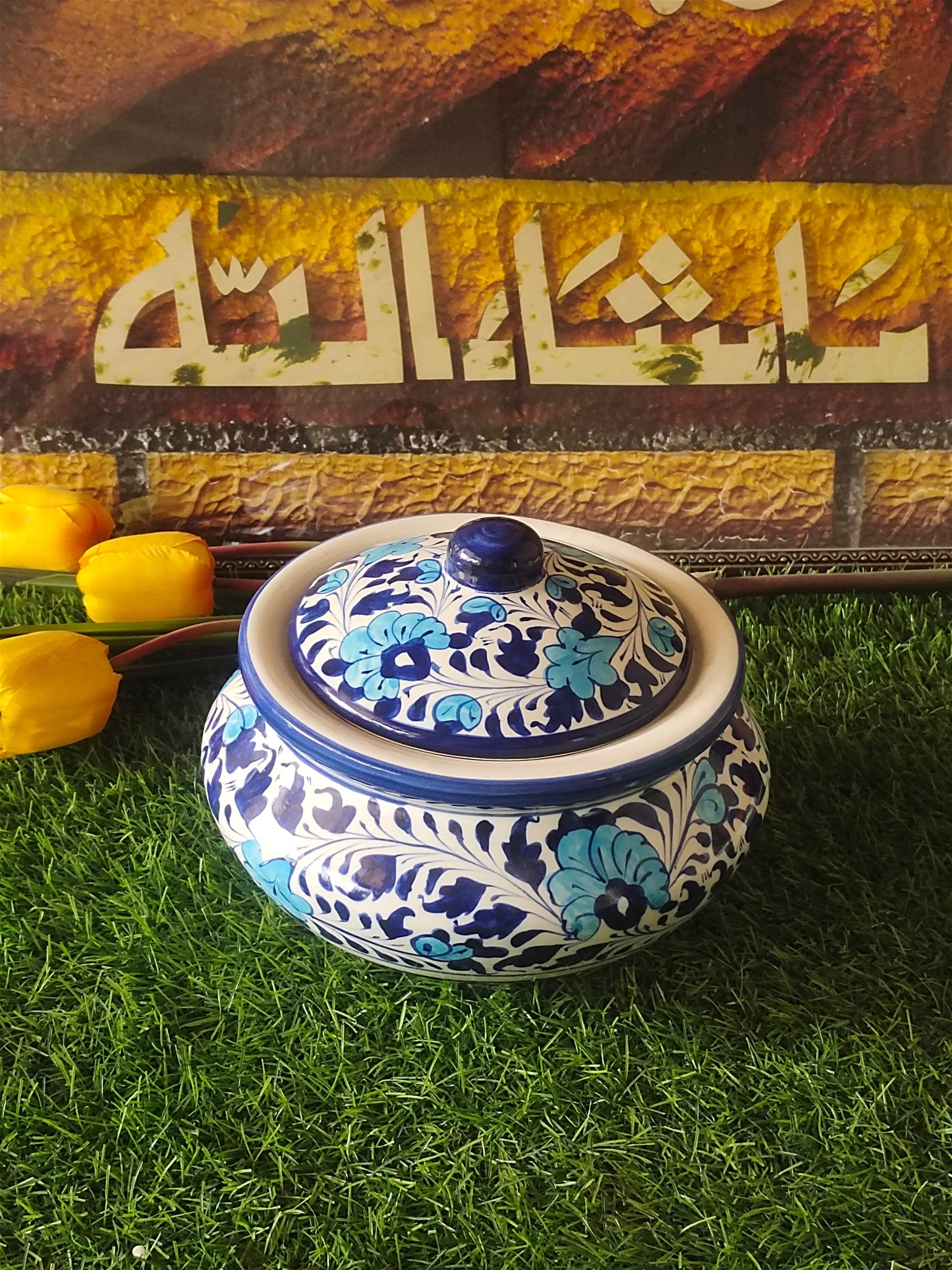Ceramic Handmade Blue Pottery Handmade Ceramic Handi | Multani Design