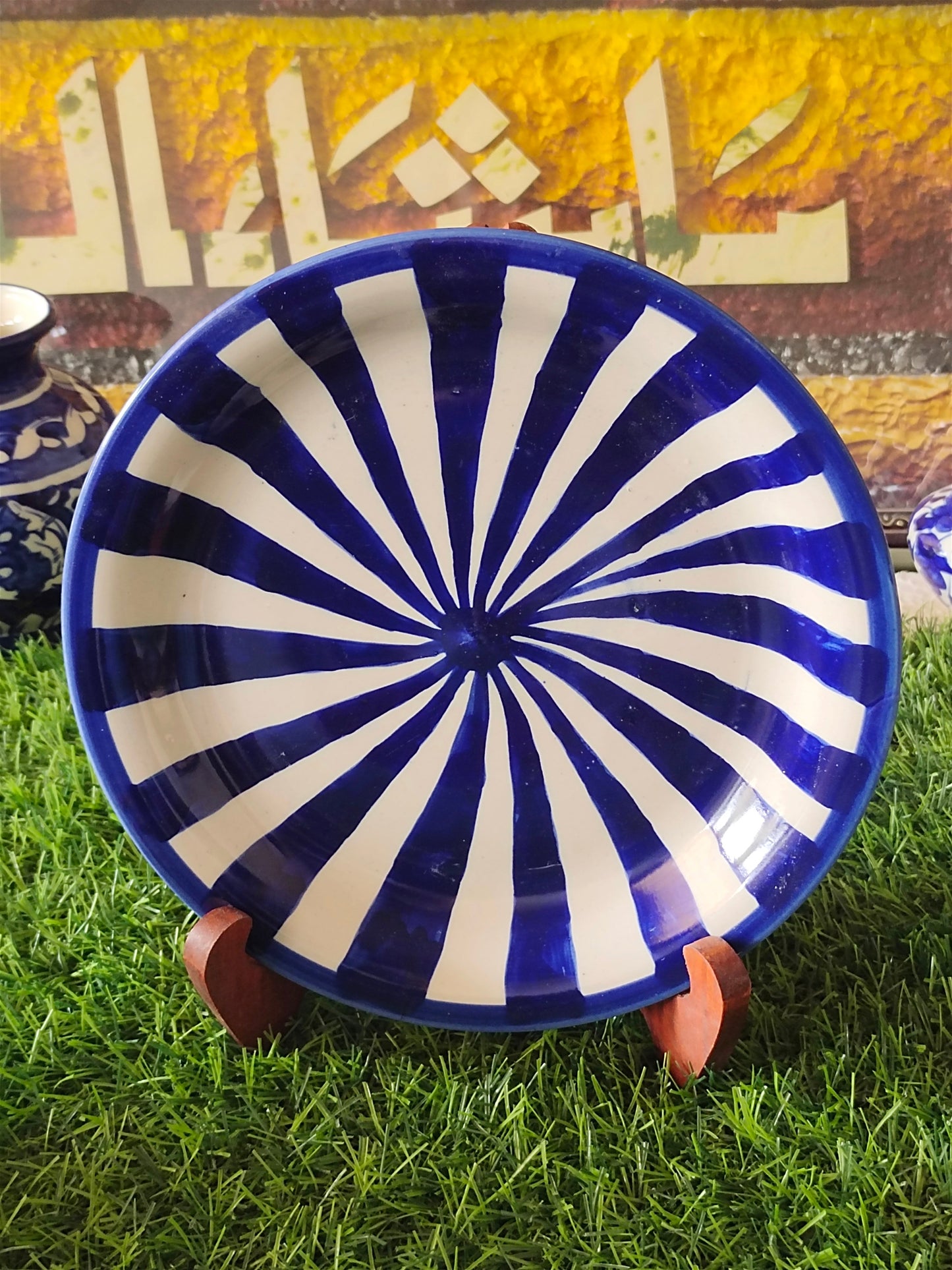 Handmade Ceramic Half Plate (Size 08 inch) | Wall Art | Wall Decor