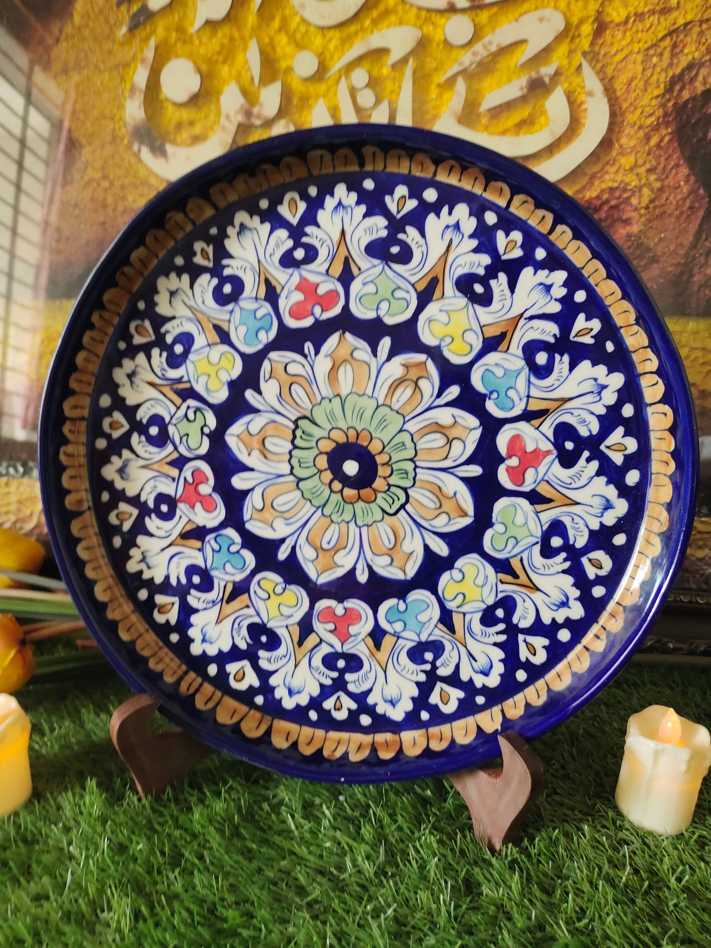 Ceramic Handmade Pizza Platter Dish | Size 12 inch | TRD Multi Design