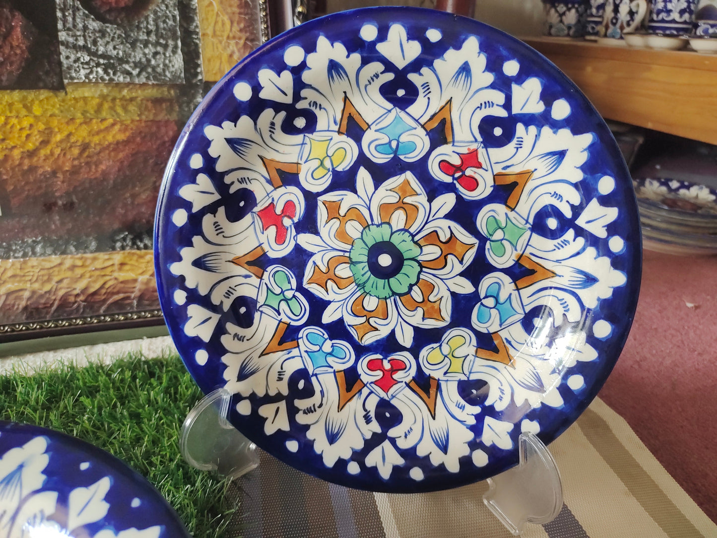 Ceramic Handmade Half Plate TRD MULTI | SIZE 8 INCH