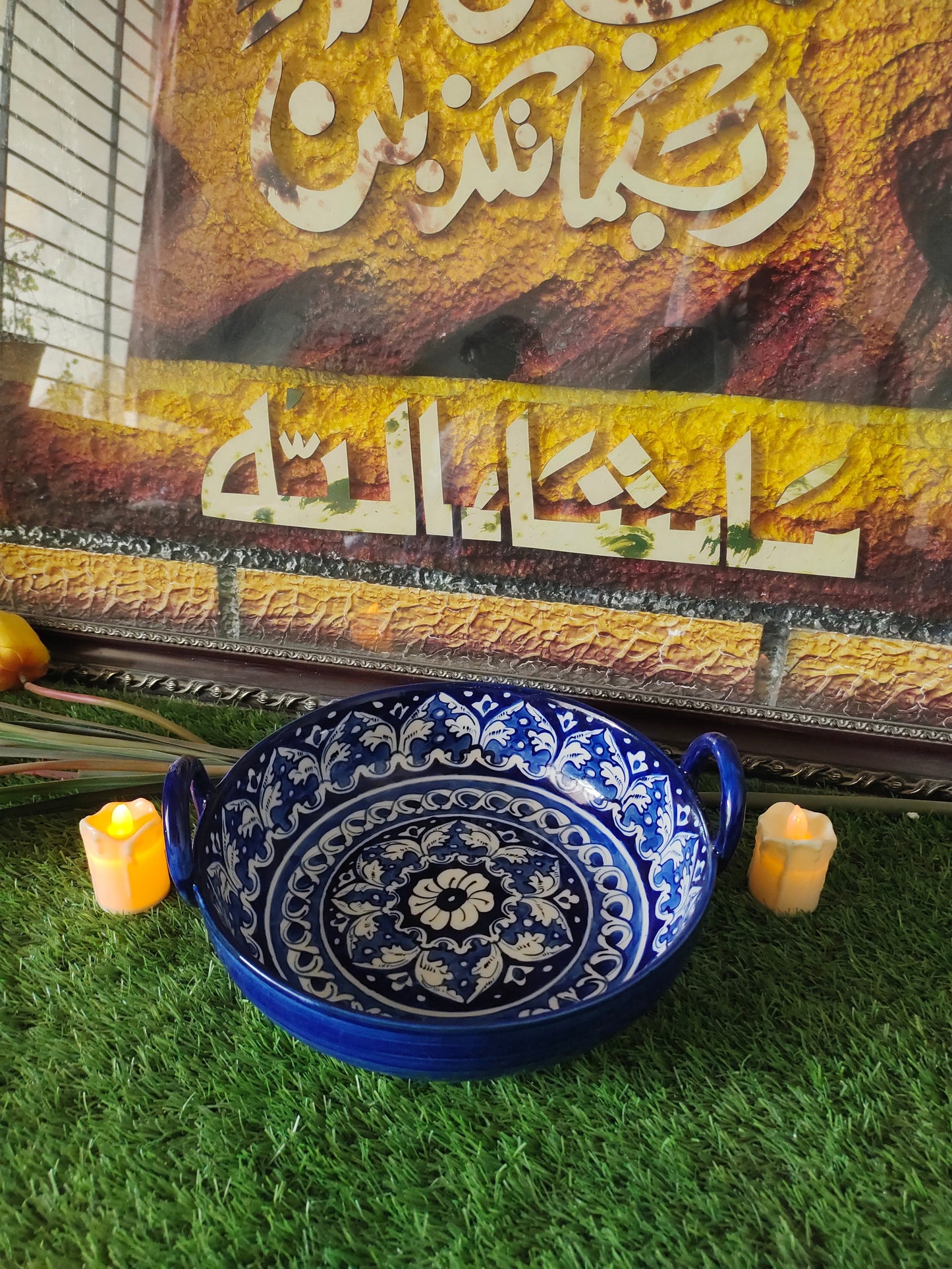 Ceramic Handmade Handle Karahi | Ghauri Design | Size 10 inch