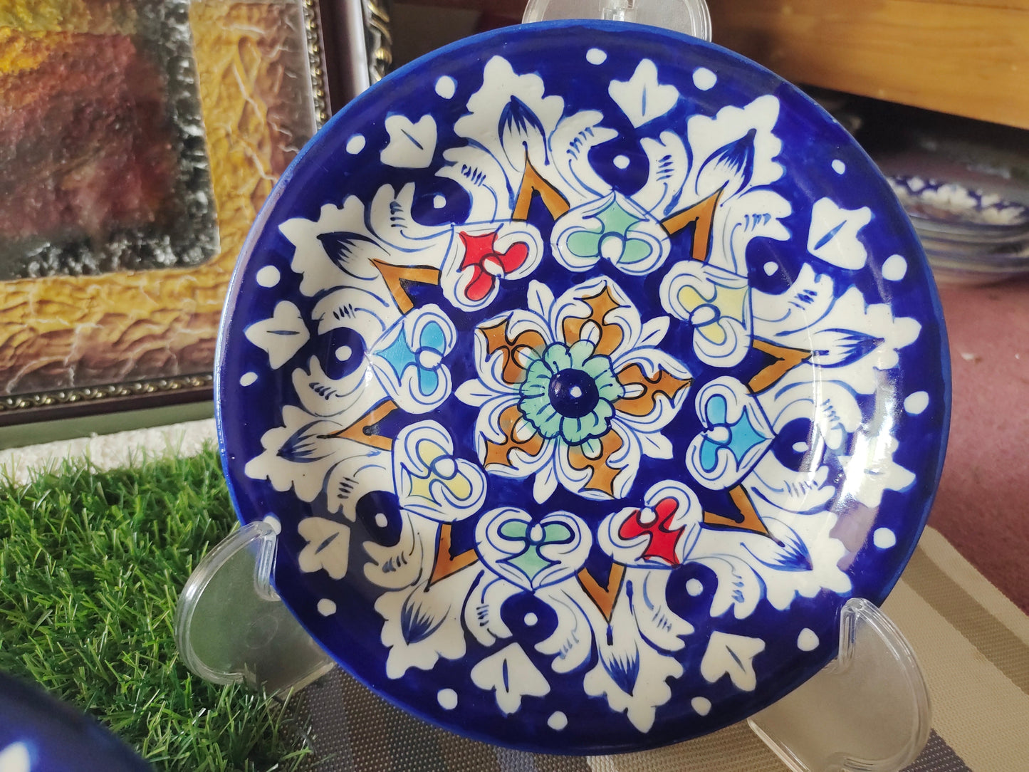 Ceramic Handmade Half Plate TRD MULTI | SIZE 8 INCH
