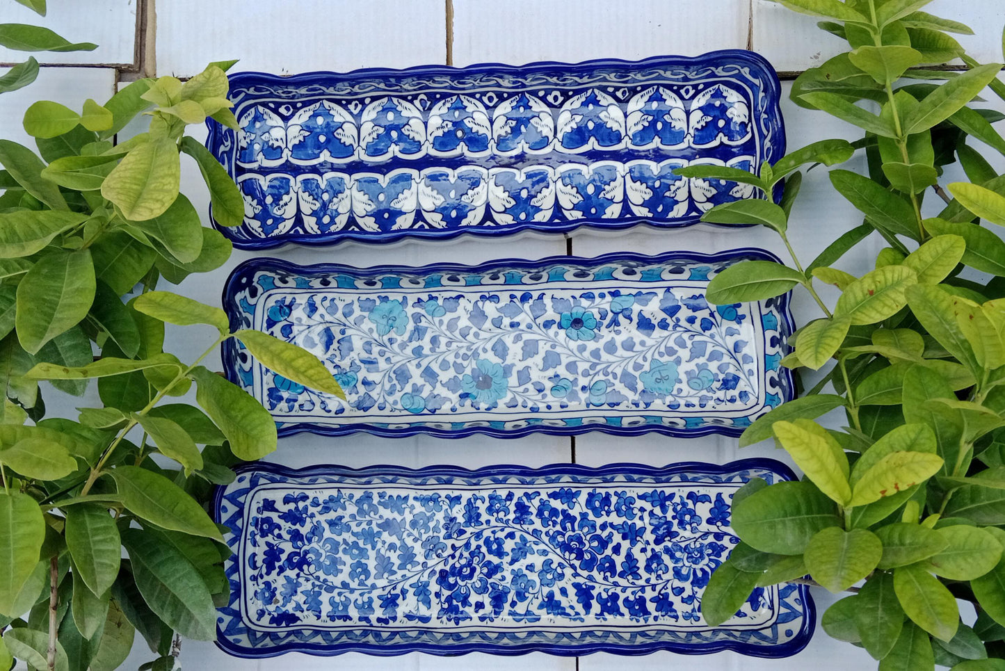Ceramic Handmade Kabab Dish platter | Size 15 inch