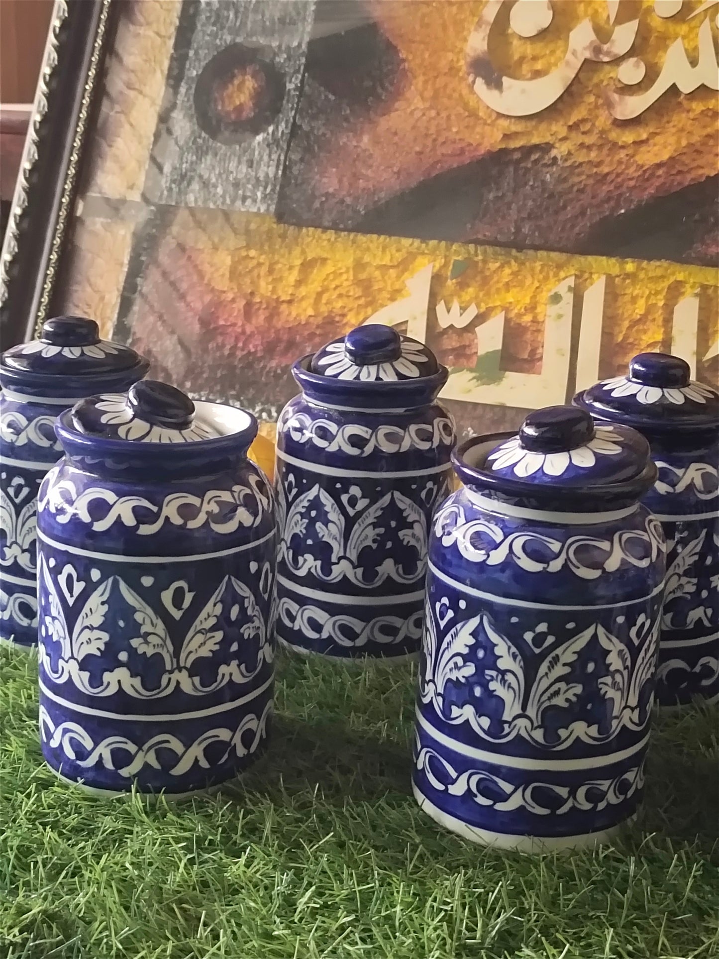Handmade Cover Jar| Spice Jar | Pickle Jar | Size 6-7 inch approx.