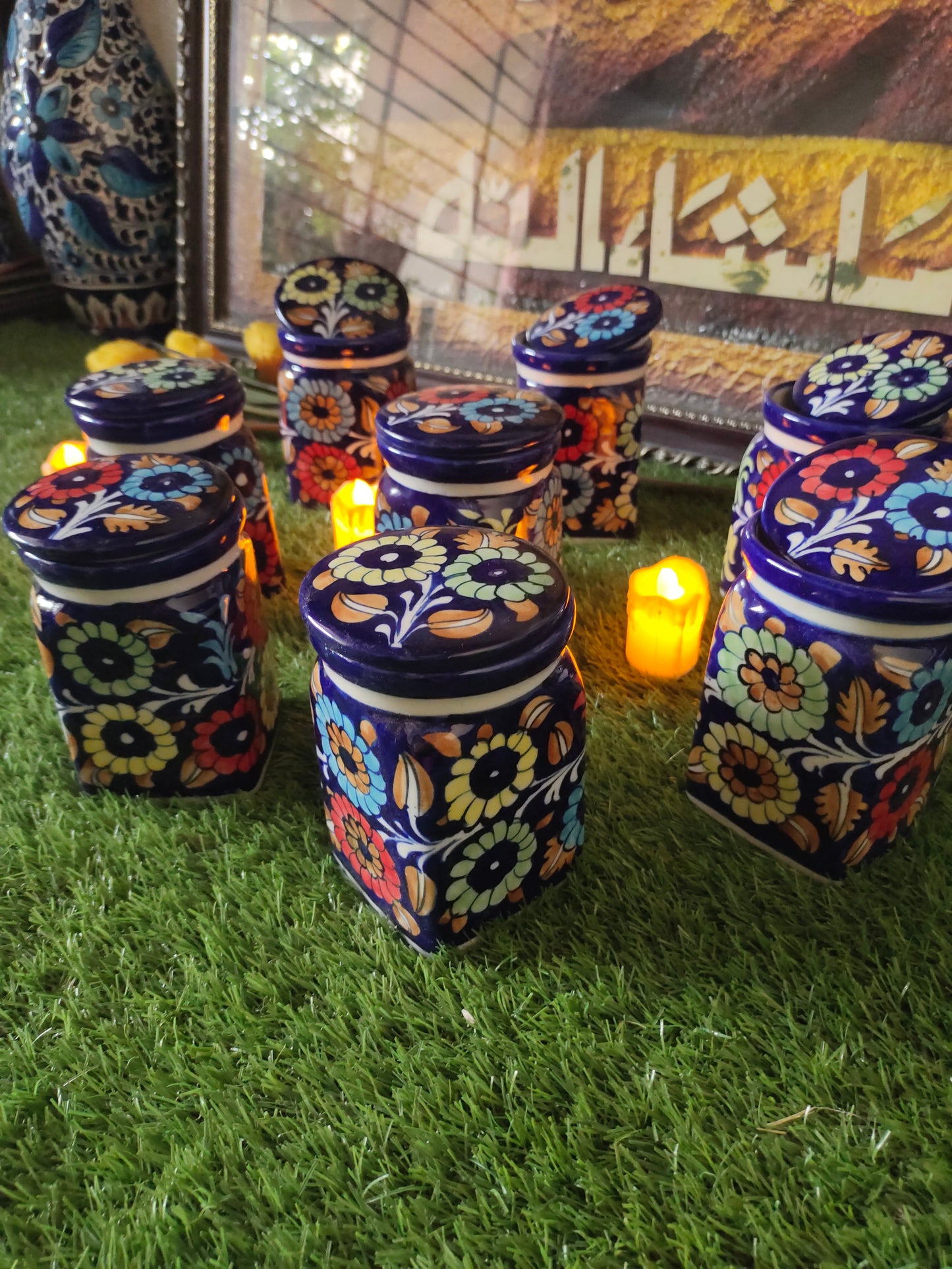 Ceramic Handmade Cover Jar | Pickle Jar | Size 6 - 7 inch