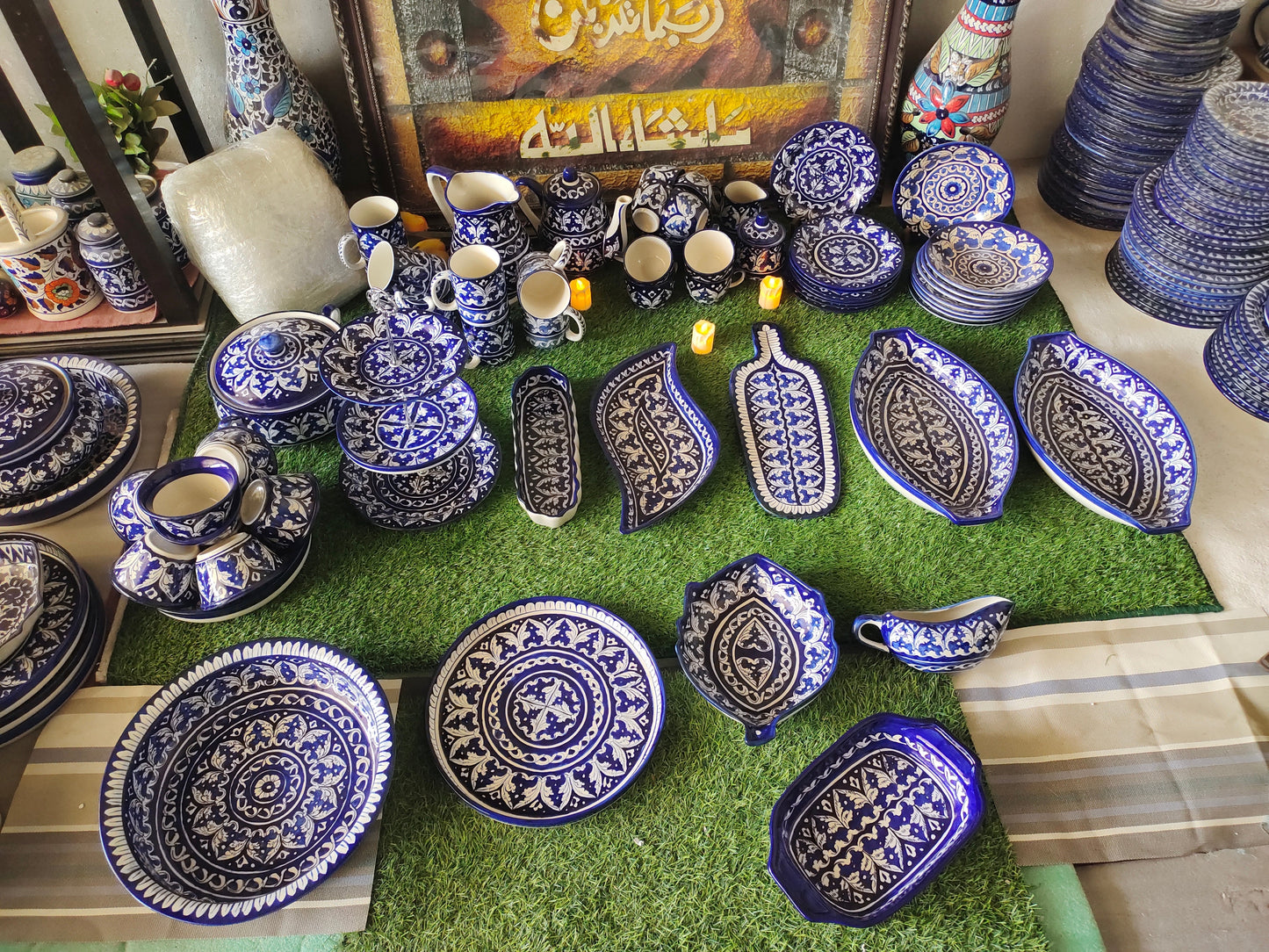 Ceramic Handmade Customized Dinner Set | 8 Men set | 75 Pcs