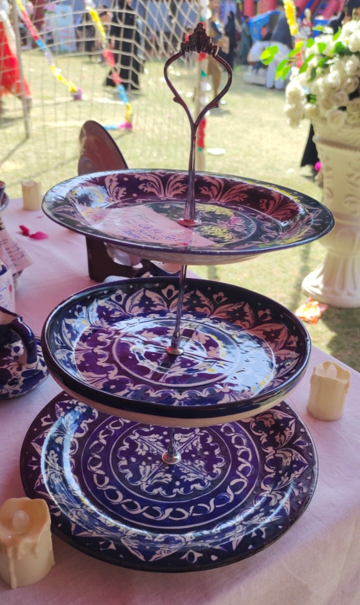 Ceramic Handmade Dinner Set | 10 Men Set | Ghauri Design | 65 Pcs