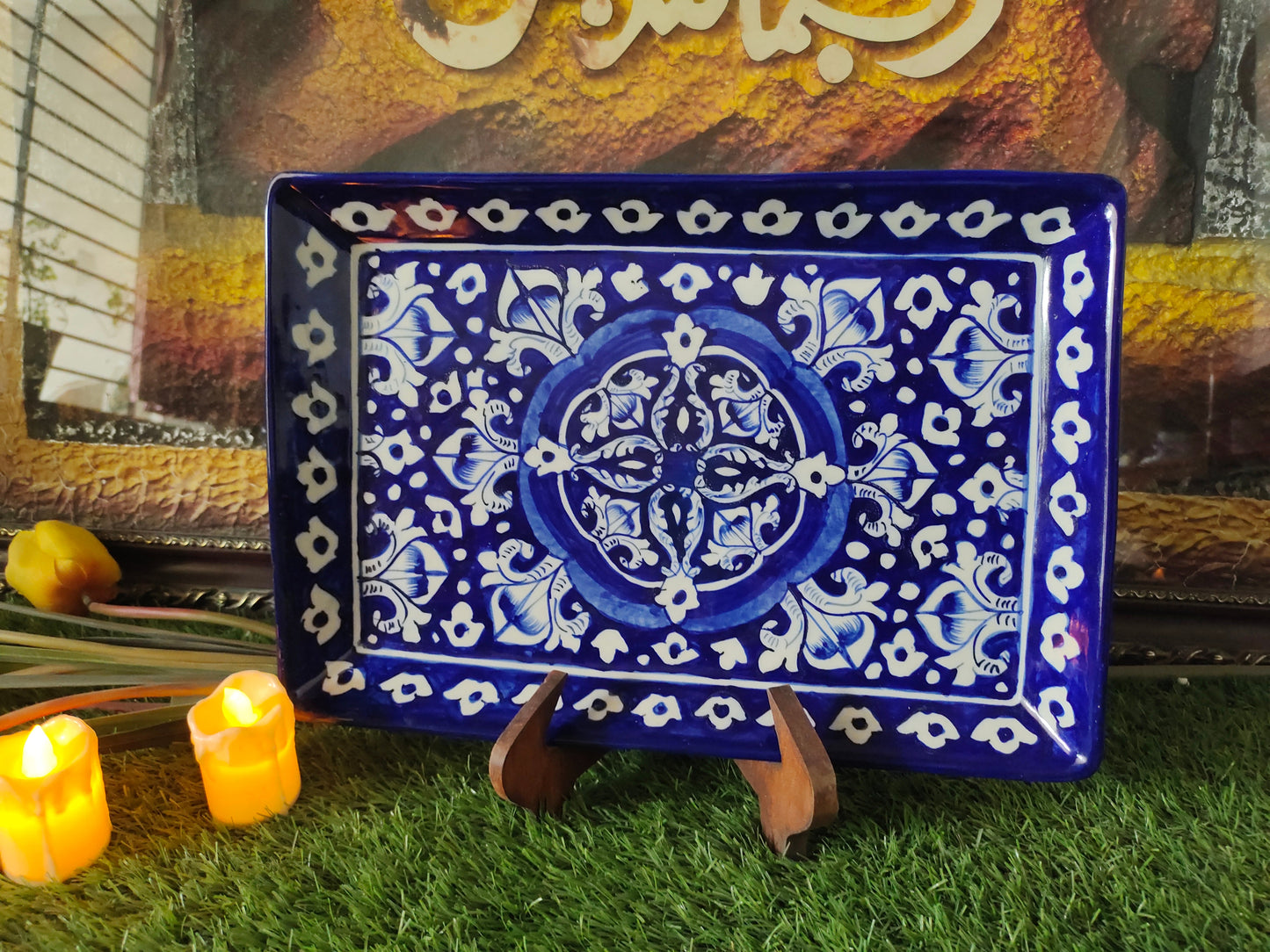 Ceramic Handmade Serving Tray |Size 13*9