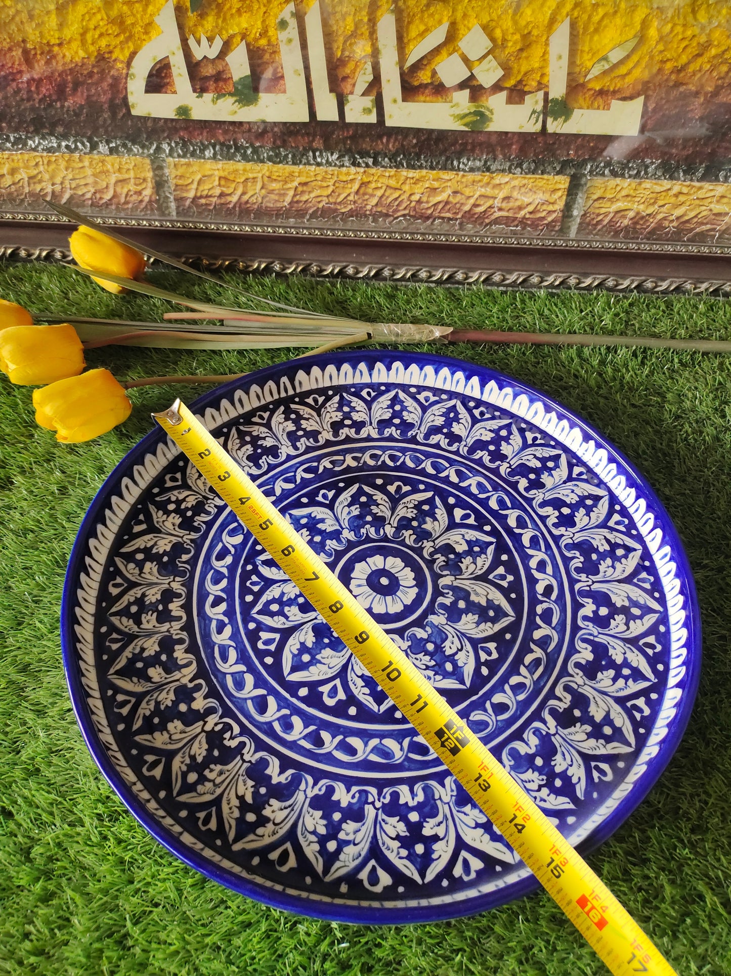 Ceramic Handmade Pizza Dish Platter | Size 15 inch