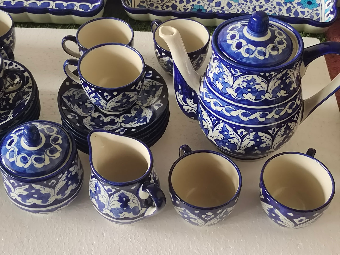Handmade Ceramic Tea Set | Quantity 15 pcs | Ghauri Design