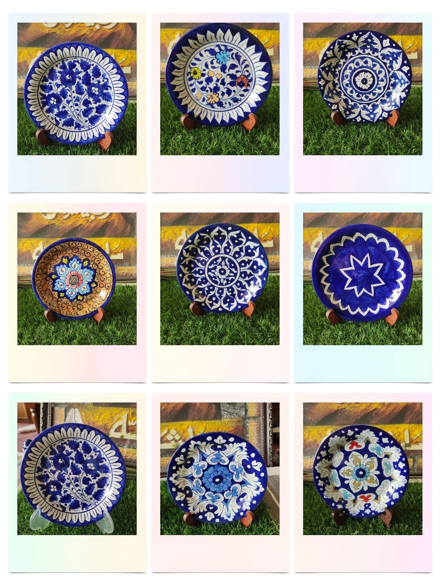 Handmade Ceramic Half Plate (Size 08 inch) | Wall Art | Wall Decor