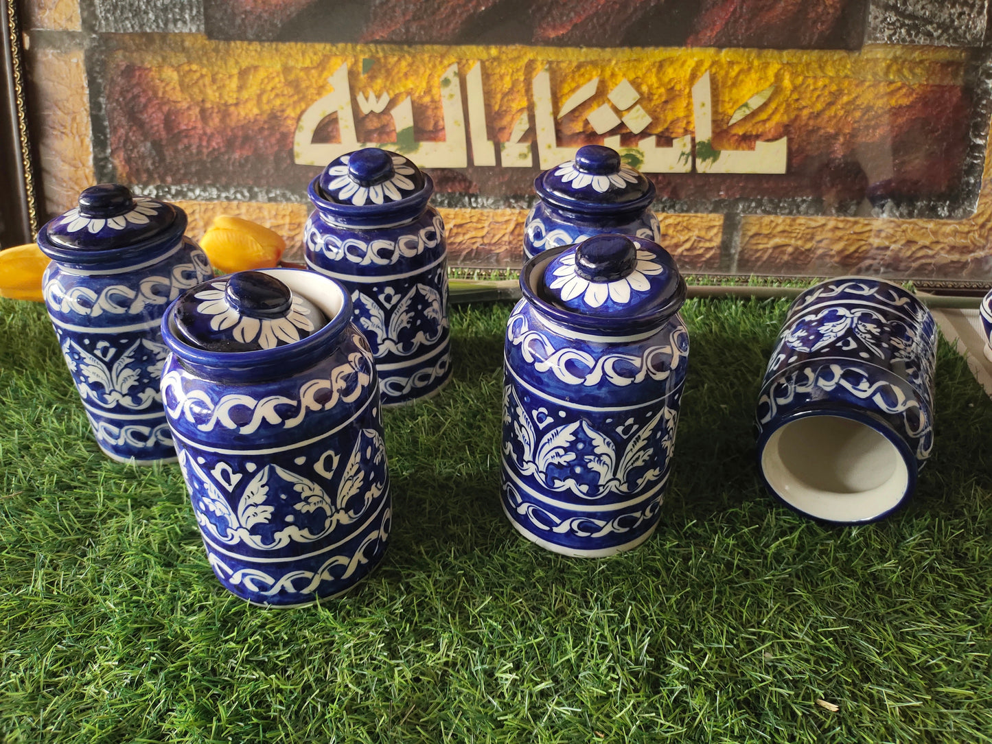 Handmade Cover Jar| Spice Jar | Pickle Jar | Size 6-7 inch approx.