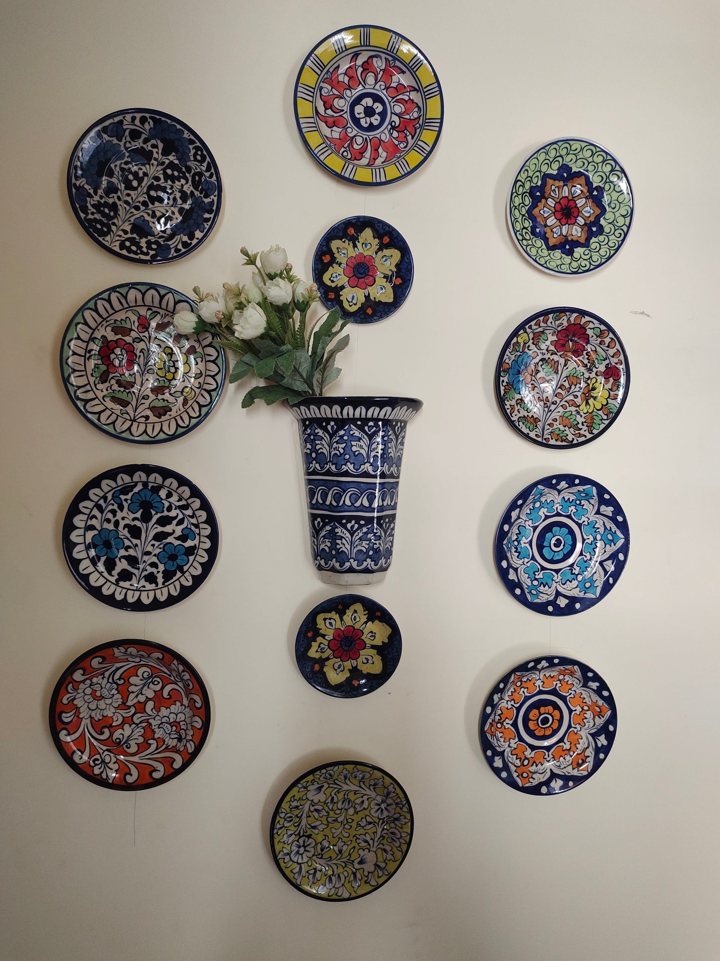 Wall Hanging Plates | Wall Art | 13 Plates Set