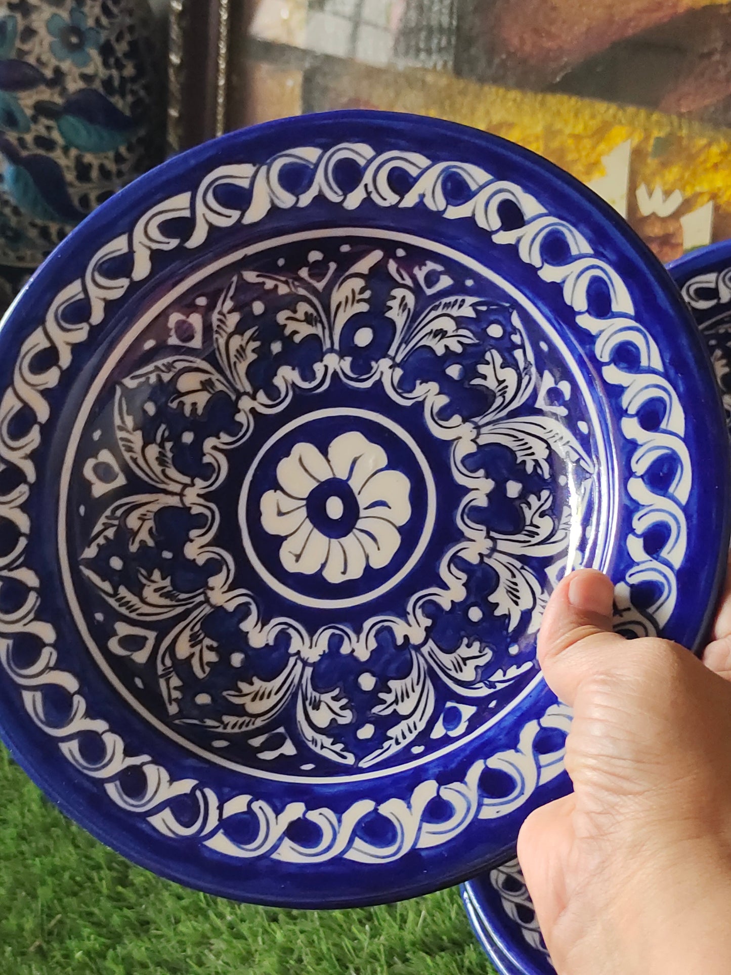 Ceramic Handmade Deep Plates | Size 09 inch | Design Ghauri