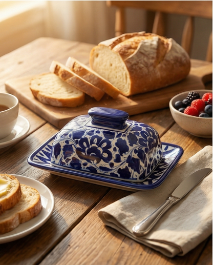 Ceramic Handmade Butter Dish for Breakfast