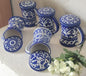 Handmade concave blue pottery mugs with lids | Bundle Deals 6 Mugs set | Tea, Coffee, Juice Mugs