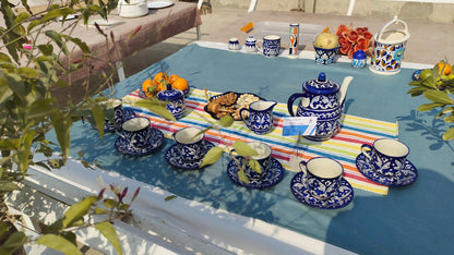Ceramic Handmade Tea Set Complete | 17 Pcs | GHAURI DESIGN | Nashta Set