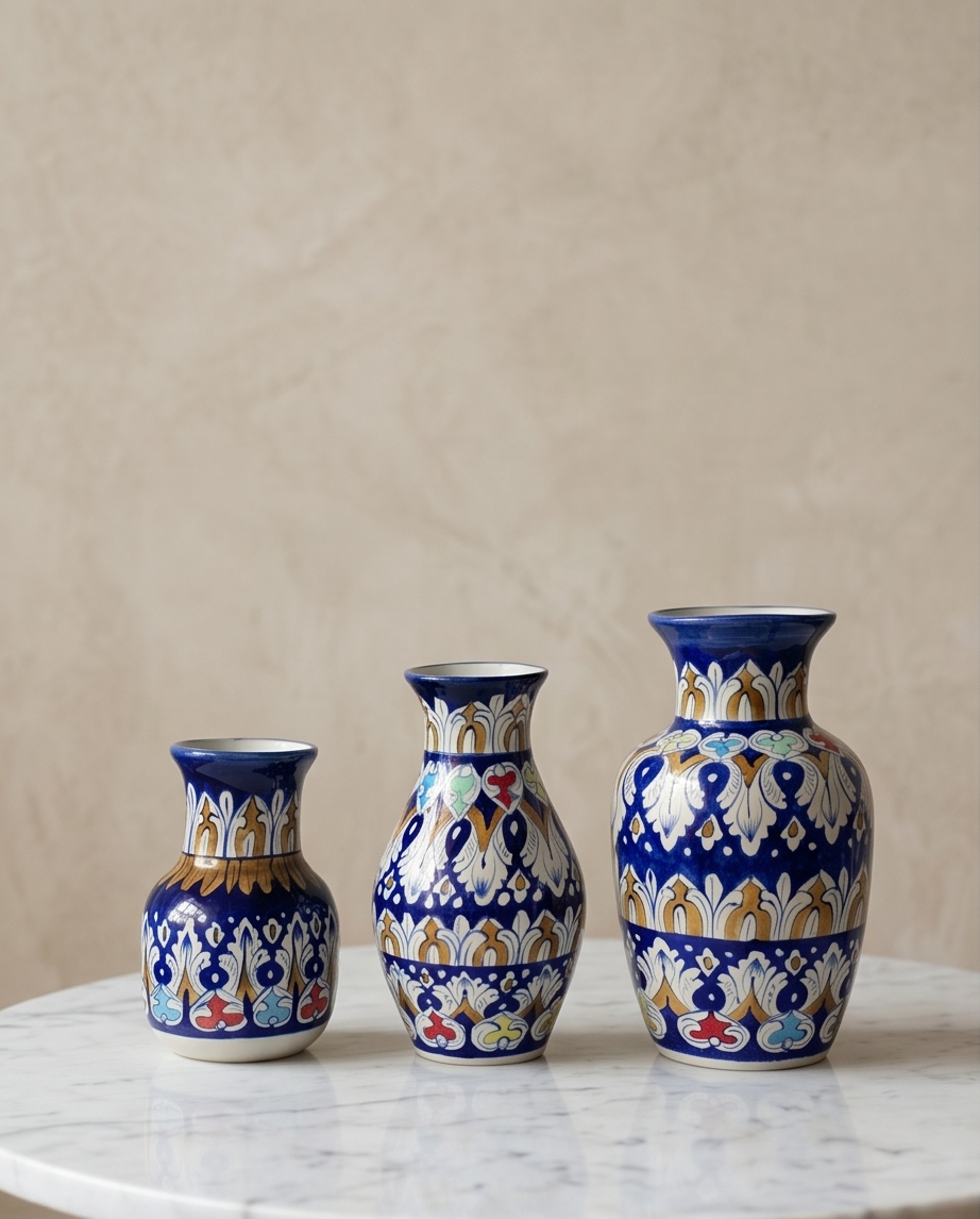 Ceramic Handmade Vases Set 3 Pcs