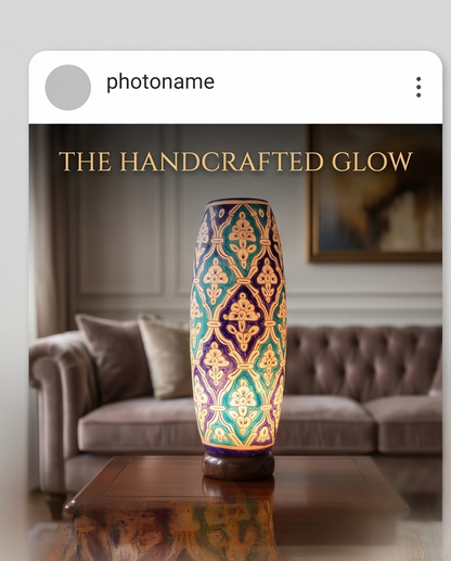 Handmade Customized Camel Skin Lamp | Size 16 inch| GiftBox🎁