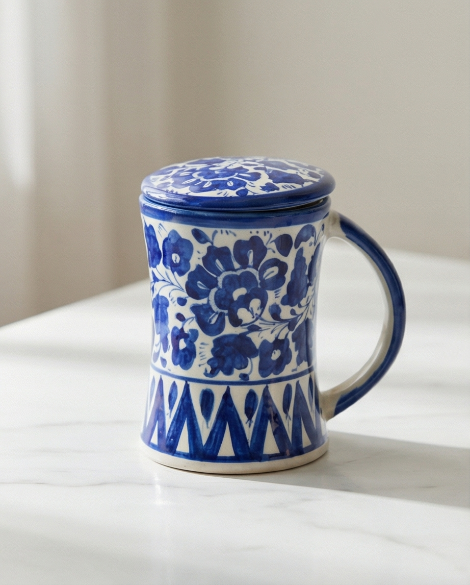 Ceramic Handmade Concave Tea | Coffee Mugs