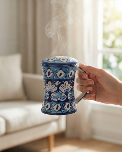 Ceramic Handmade Concave Tea | Coffee Mugs