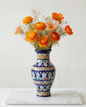 Ceramic Handmade Blue Pottery Floor Vase