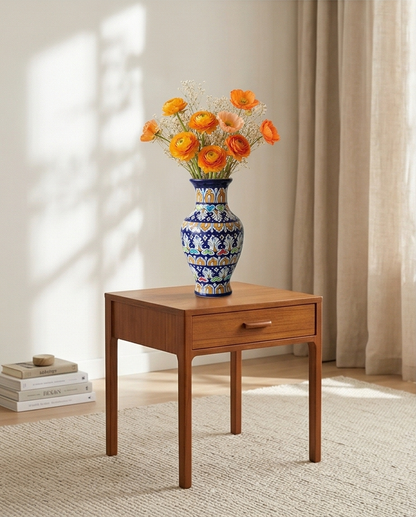 Ceramic Handmade Blue Pottery Floor Vase