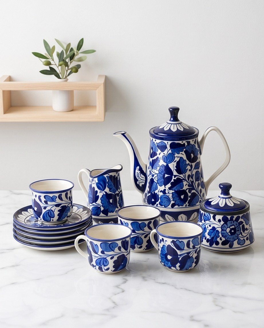 Ceramic Handmade Tea Complete Complete 17 PCS