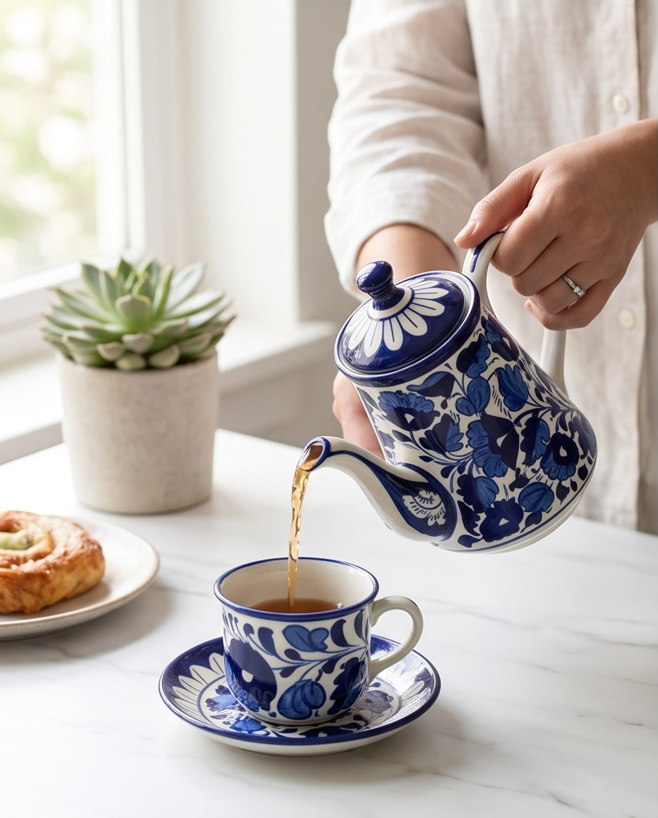 Ceramic Handmade Tea Complete Complete 17 PCS