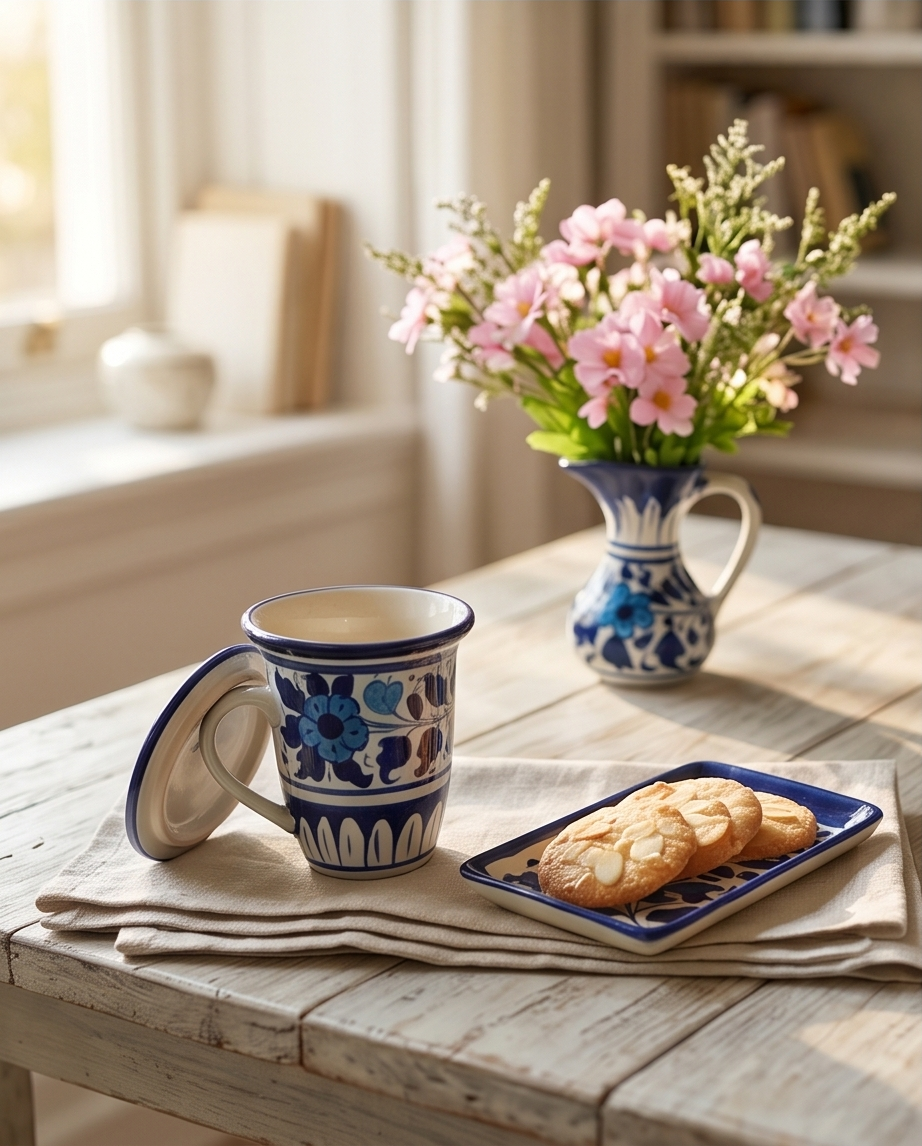 Ceramic Handmade Tea Mugs Set Gift Box🎁