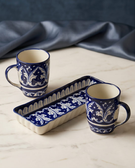 Ceramic Handmade Customized Mugs pair with serving dish Eid Gifts🎁
