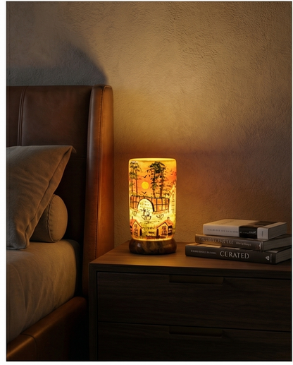 Handmade Camel Skin Lamp Size 12 inch