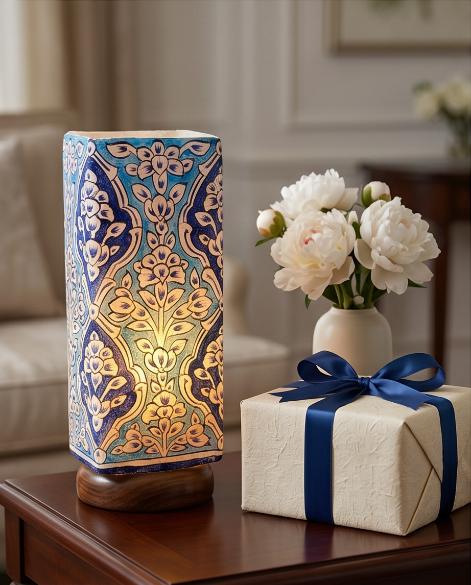 Customized Handmade Camel Skin Lamp Size 12 inch