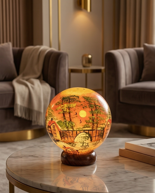 Camel Skin Globe Lamp