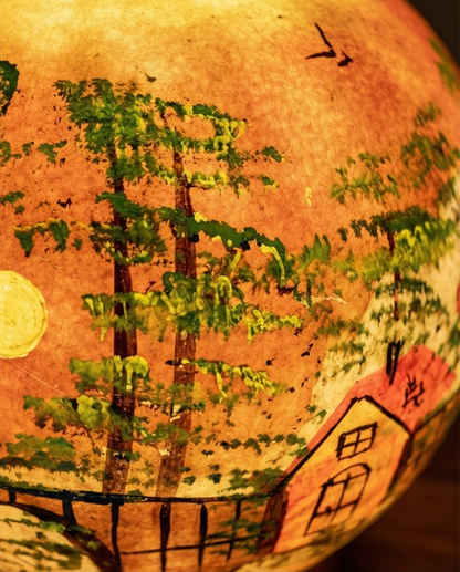 Camel Skin Globe Lamp