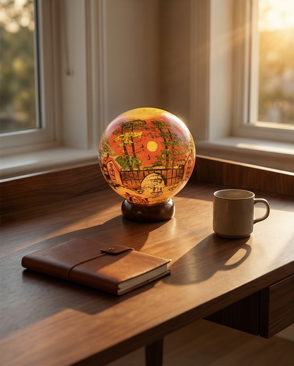 Camel Skin Globe Lamp