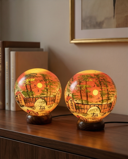 Camel Skin Globe Lamp