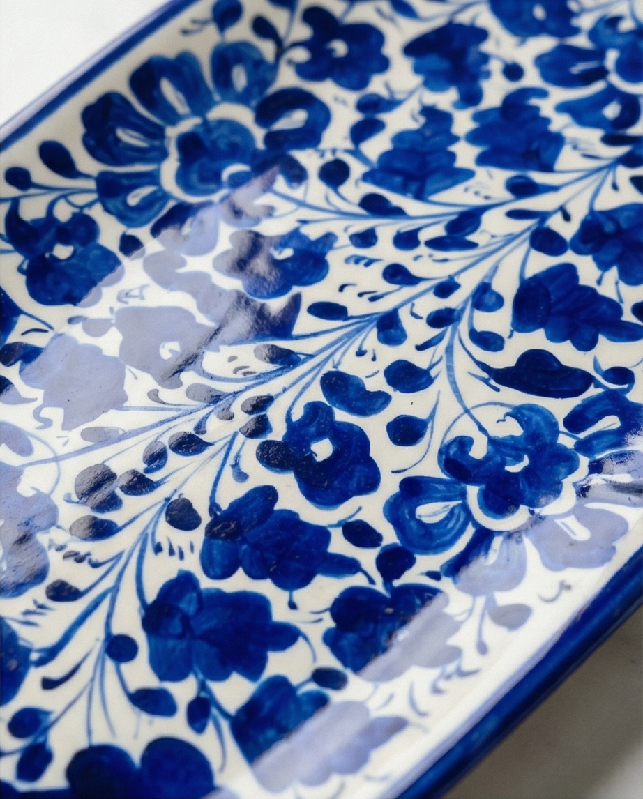 Ceramic Handmade BAT Dish for Breakfast | Size 16 inch