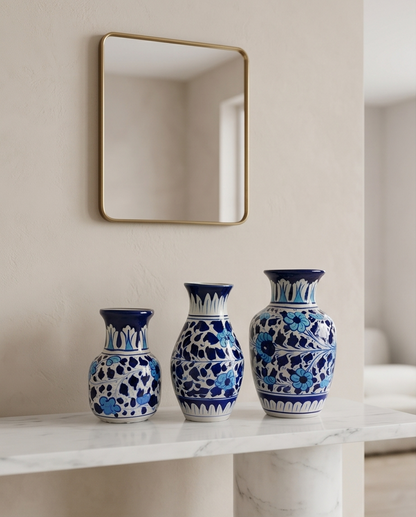 Ceramic Handmade Vases Bundle Deals Gift 3 Pcs