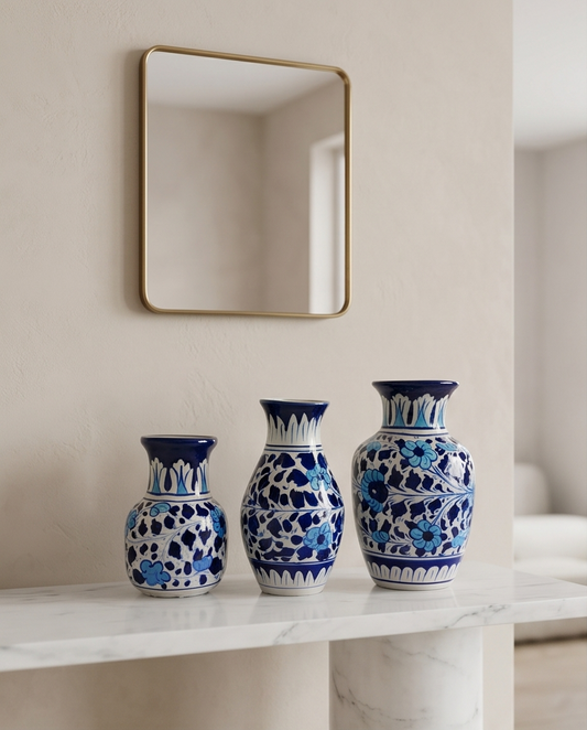 Ceramic Handmade Vases Bundle Deals Gift 3 Pcs