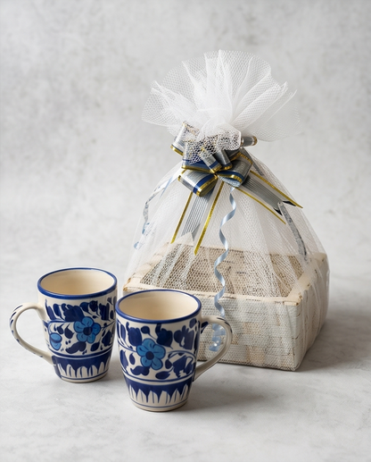 Ceramic Handmade Customized Mug Pair ith Serving Dish Eid Sale🎁
