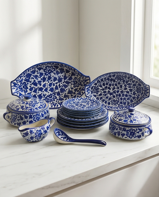 Ceramic Handmade Customized Dinner Set | 6 Men Set